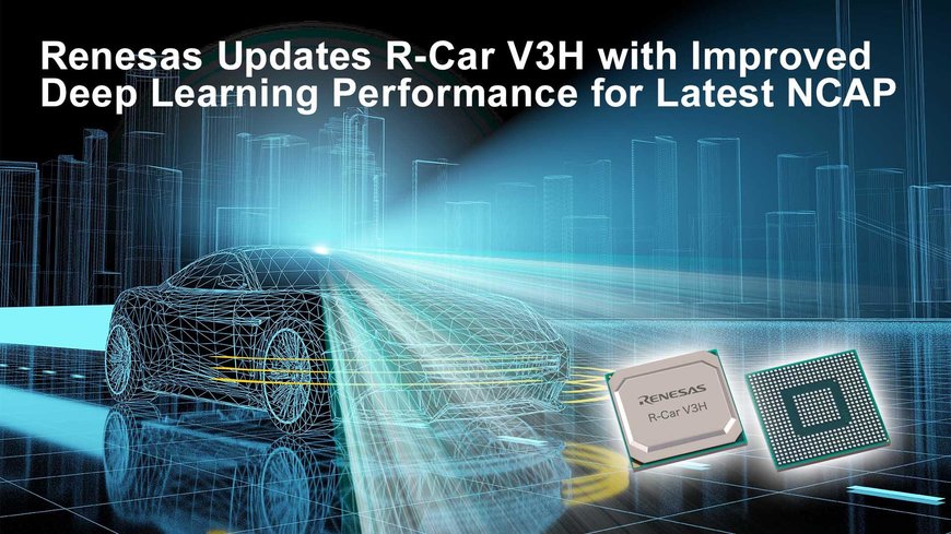 RENESAS UPDATES POPULAR R-CAR V3H WITH IMPROVED DEEP LEARNING PERFORMANCE FOR LATEST NCAP REQUIREMENTS INCLUDING DRIVER AND OCCUPANT MONITORING SYSTEMS